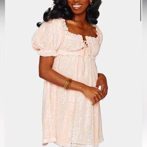 NWT Buddy Love JAC PUFF SLEEVE SHORT DRESS - RAINBOW